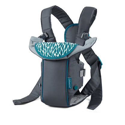 Swift Classic Baby Carrier with Wonder Cover Bib, 2-Position, 7-26Lb, Gray